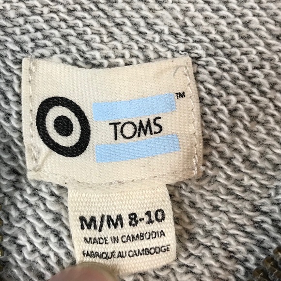 Toms For Target Girl’s Casual Full-Zip Grey Sweatshirt Hoodie Size Medium - Picture 3 of 4